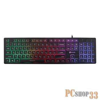 Клавиатура Oklick 550ML черный USB slim Multimedia LED