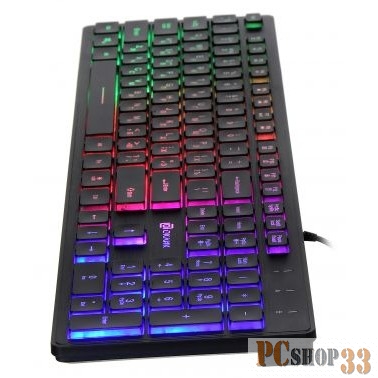 Клавиатура Oklick 550ML черный USB slim Multimedia LED