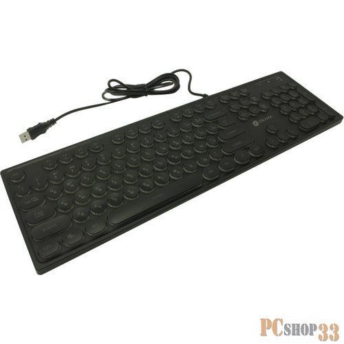 Клавиатура Oklick 410MRL черный USB slim Multimedia LED