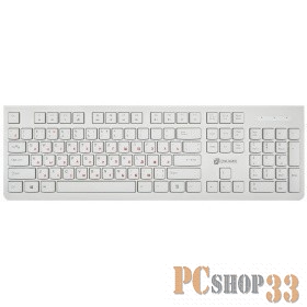 Клавиатура Oklick 505M белый USB slim