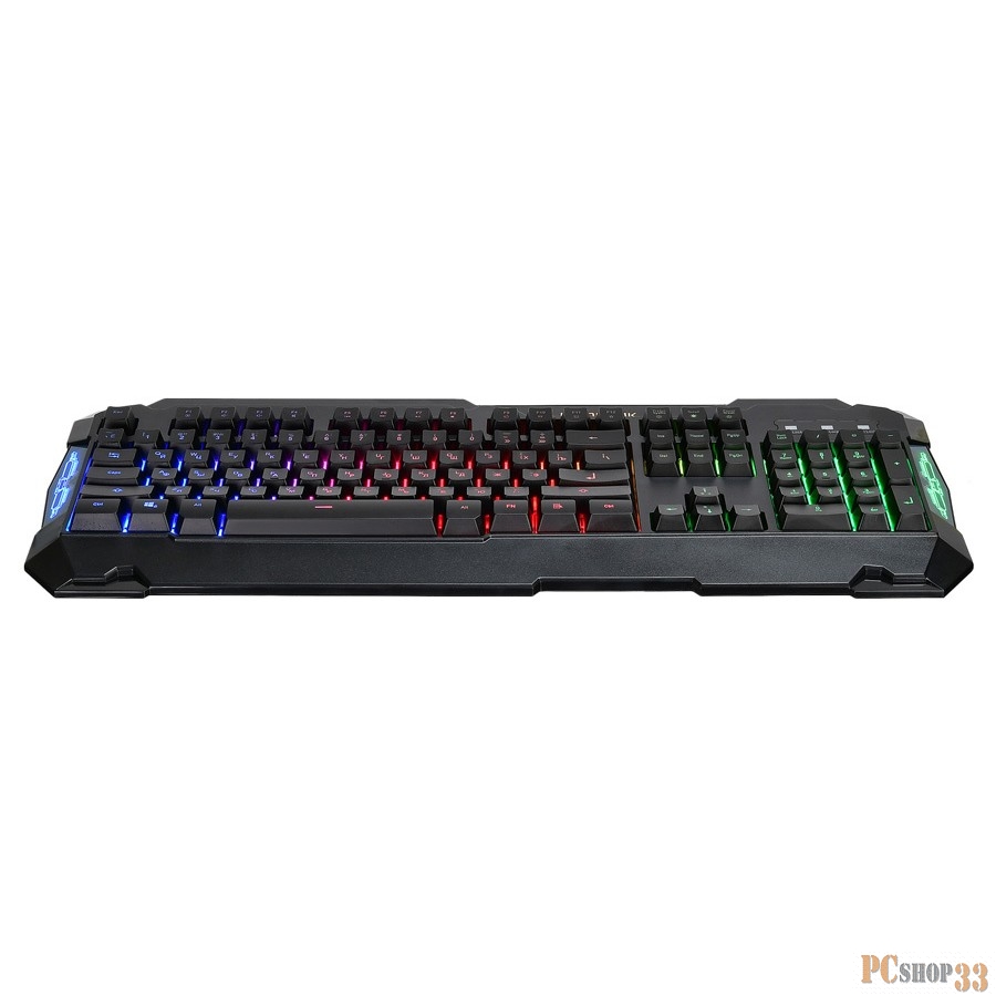 Клавиатура Oklick 721G черный USB Multimedia LED