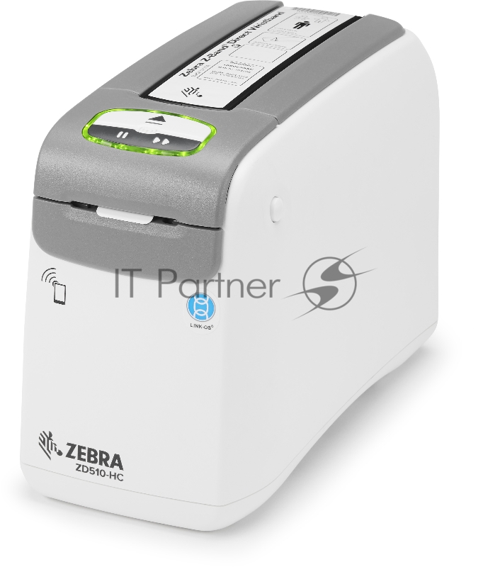 Zebra ZD510 Wristband DT, 300 dpi, EU and UK Cords, USB, USB Host, Ethernet, BTLE