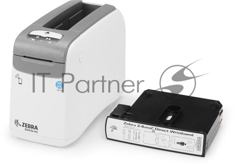 Zebra ZD510 Wristband DT, 300 dpi, EU and UK Cords, USB, USB Host, Ethernet, BTLE
