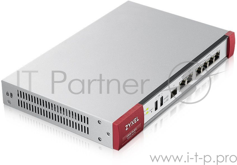 Zyxel USGFLEX200-RU0101F Межсетевой экран Zyxel ZyWALL USG FLEX 200, Rack, 3xWAN GE (2xRJ-45 и 1xSFP), 4xLAN/DMZ GE, 2xU
