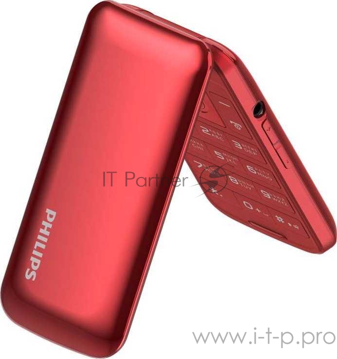 Мобильный телефон Philips E255 Xenium красный раскладной 2.4 240x320 0.3Mpix GSM900/1800 GSM1900 MP3