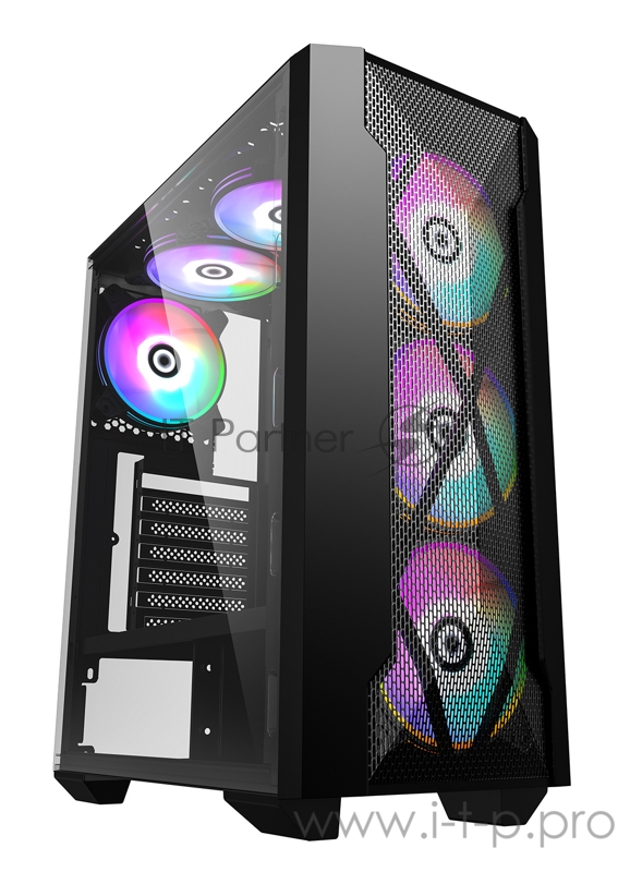 Корпус Formula V-LINE FROST-07 черный без БП ATX 3x120mm 2xUSB2.0 1xUSB3.0 audio bott PSU