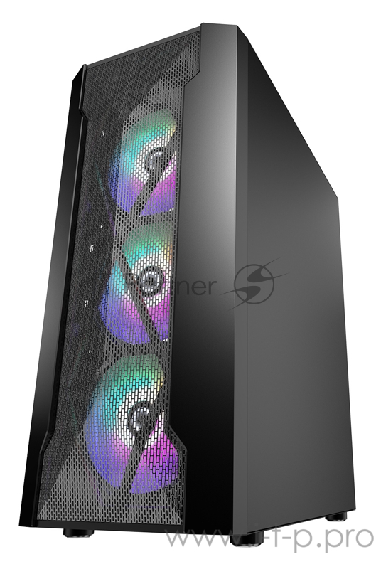 Корпус Formula V-LINE FROST-07 черный без БП ATX 3x120mm 2xUSB2.0 1xUSB3.0 audio bott PSU