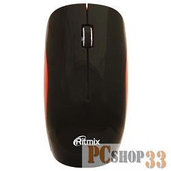 Мыши RITMIX RMW-110 BLACK/RED оптическая беспроводная, 1000dpi