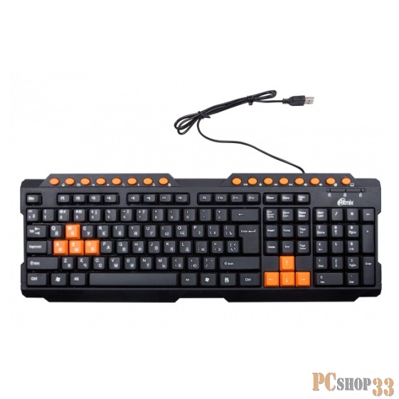 Клавиатуры RITMIX RKB-151 Black USB {Проводная клавиатура, кл: 107 + 16 дополнительных мультимедийных}