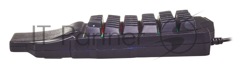 Игровой блок Oklick 701G IRON FIST черный USB for gamer LED (подставка для запястий)