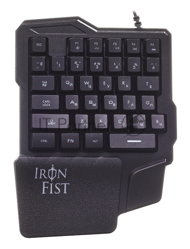 Игровой блок Oklick 701G IRON FIST черный USB for gamer LED (подставка для запястий)