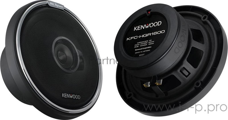 Колонки автомобильные Kenwood KFC-HQR1600 400Вт 82дБ 4Ом 16см (6дюйм) (ком.:2кол.) коаксиальные трехполосные