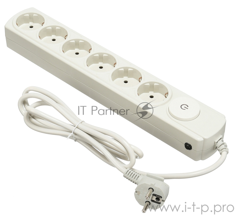 Сетевой фильтр Ippon BK212-16 1.8м (6 розеток) белый (коробка)