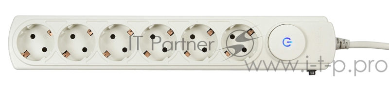 Сетевой фильтр Ippon BK212-16 1.8м (6 розеток) белый (коробка)