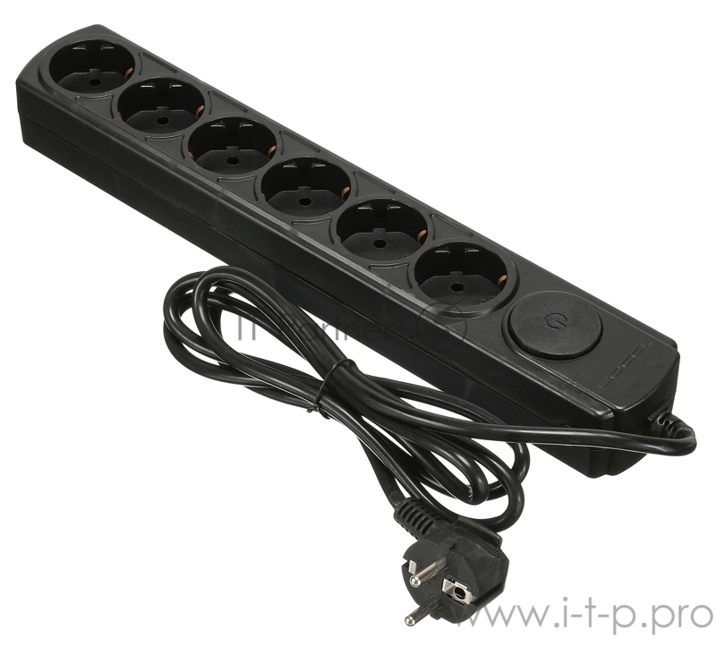 Сетевой фильтр Ippon BK212-16 1.8м (6 розеток) черный (коробка)