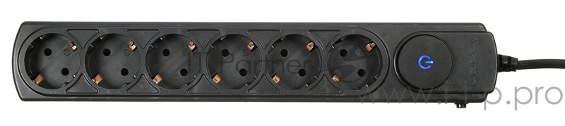 Сетевой фильтр Ippon BK212-16 1.8м (6 розеток) черный (коробка)