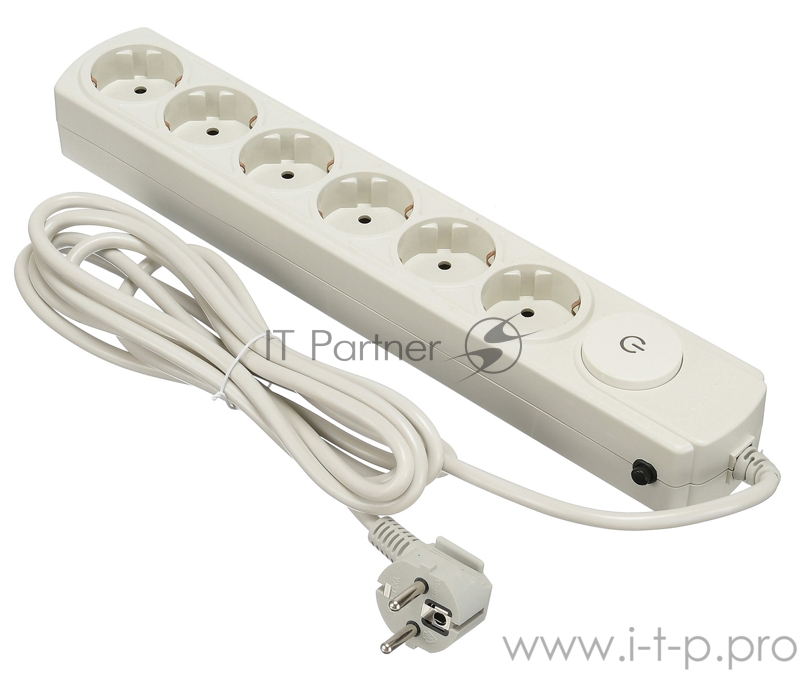 Сетевой фильтр Ippon BK232-16 3м (6 розеток) белый (коробка)