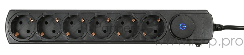 Сетевой фильтр Ippon BK232-16 3м (6 розеток) черный (коробка)