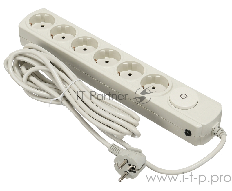 Сетевой фильтр Ippon BK252-16 5м (6 розеток) белый (коробка)