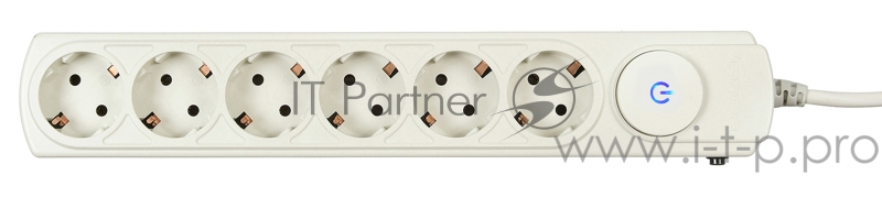 Сетевой фильтр Ippon BK252-16 5м (6 розеток) белый (коробка)