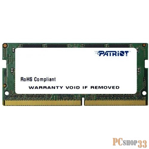 Память DDR4 16Gb 2400MHz Patriot PSD416G240081S RTL PC4-19200 CL17 SO-DIMM 260-pin 1.2В