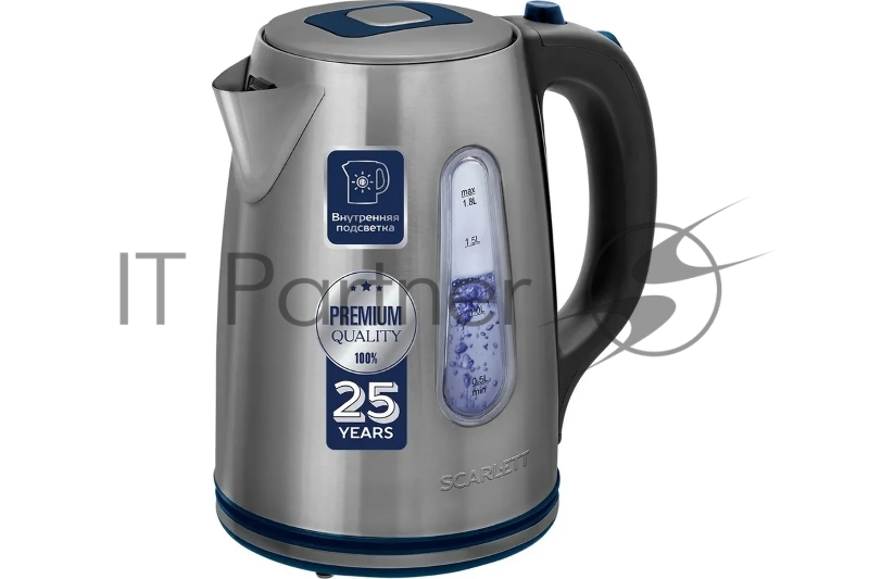 Чайник электрический Scarlett SC-EK21S72 1.8л. 2200Вт серебристый (корпус: металл)