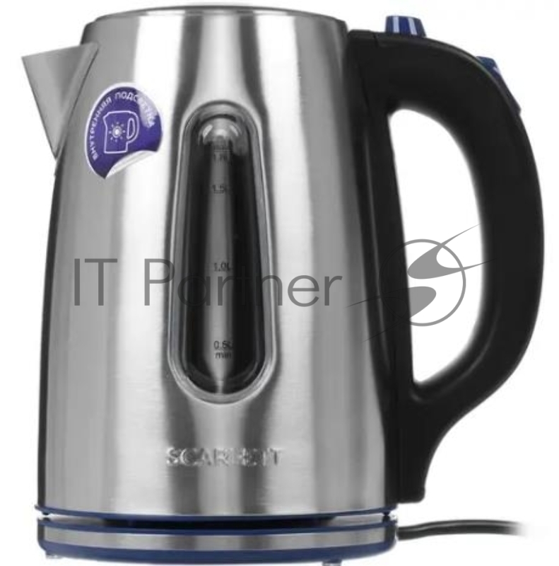 Чайник электрический Scarlett SC-EK21S72 1.8л. 2200Вт серебристый (корпус: металл)