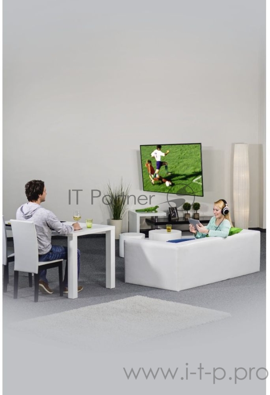 Кронштейн для телевизора Hama H-108713 черный 10-48 макс.25кг настенный фиксированный