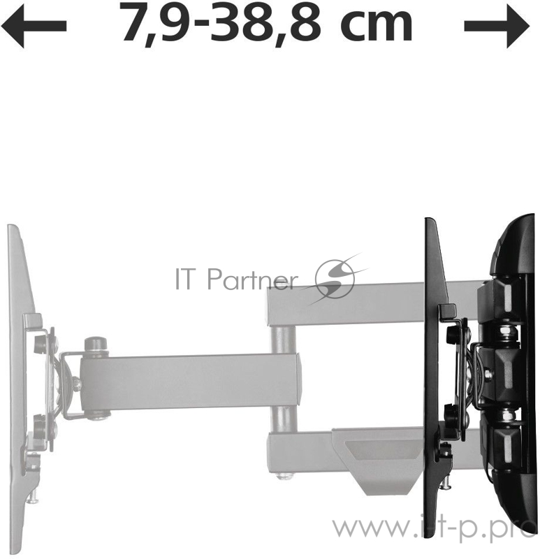 Кронштейн для телевизора Hama H-108713 черный 10-48 макс.25кг настенный фиксированный