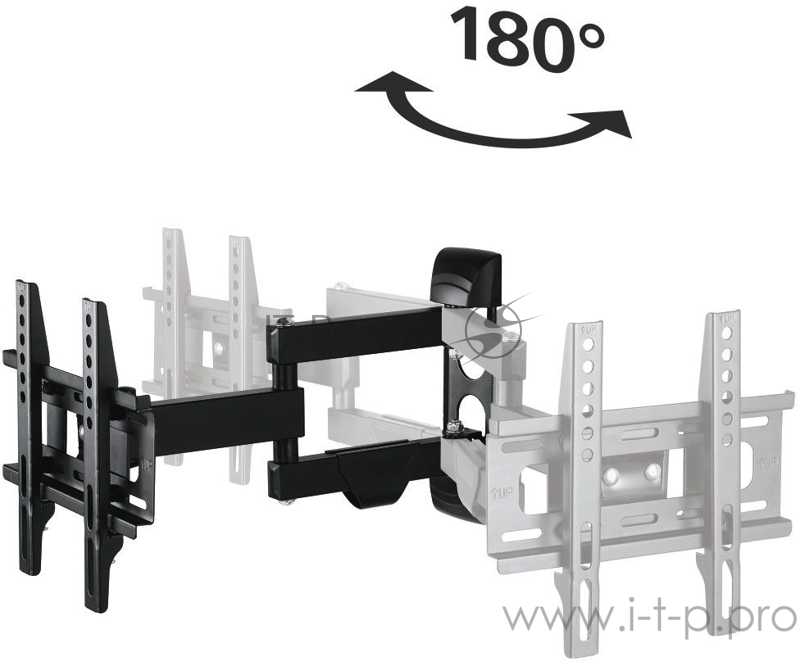 Кронштейн для телевизора Hama H-108713 черный 10-48 макс.25кг настенный фиксированный