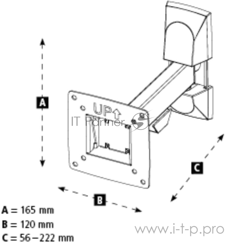 Кронштейн для телевизора Hama H-118113 черный 10-26 макс.20кг настенный поворот и наклон