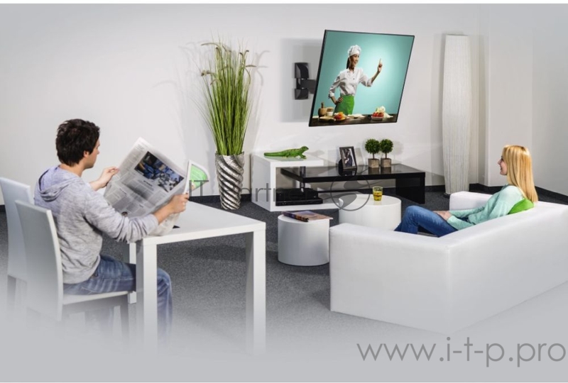 Кронштейн для телевизора Hama H-118113 черный 10-26 макс.20кг настенный поворот и наклон