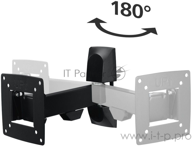 Кронштейн для телевизора Hama H-118113 черный 10-26 макс.20кг настенный поворот и наклон