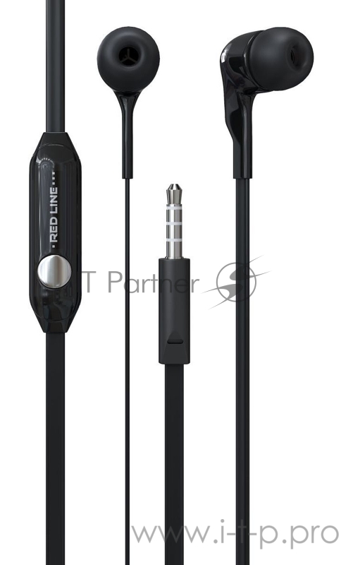 Гарнитура вкладыши Redline E01 черный проводные (в ушной раковине)
