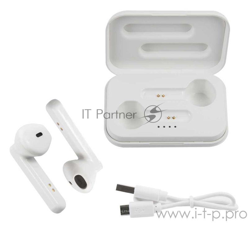 Гарнитура вкладыши Redline BHS-22 белый беспроводные bluetooth (в ушной раковине)