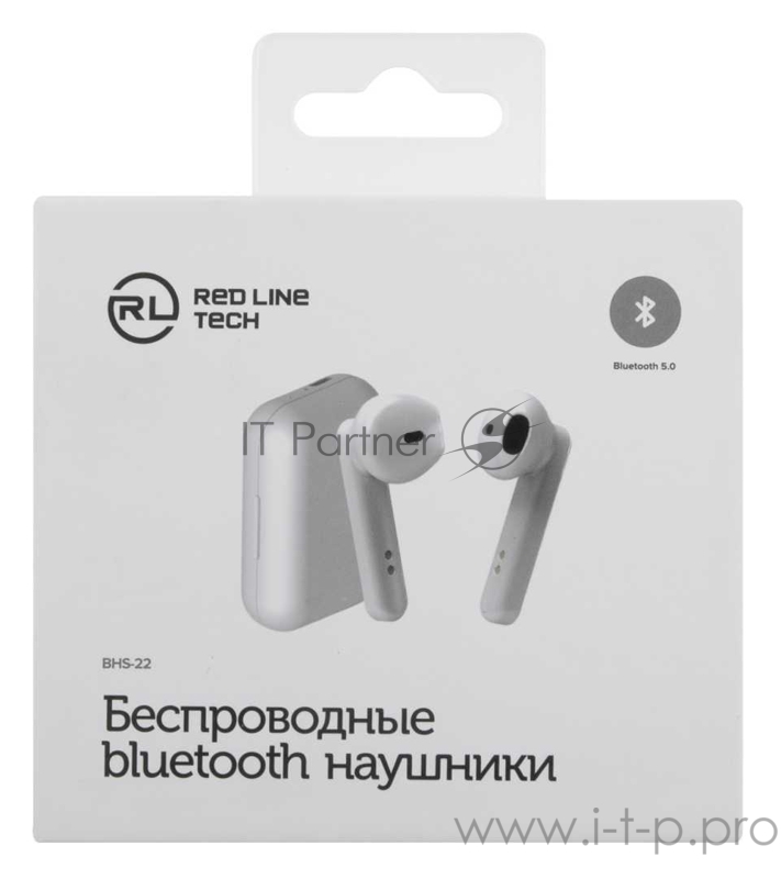 Гарнитура вкладыши Redline BHS-22 белый беспроводные bluetooth (в ушной раковине)