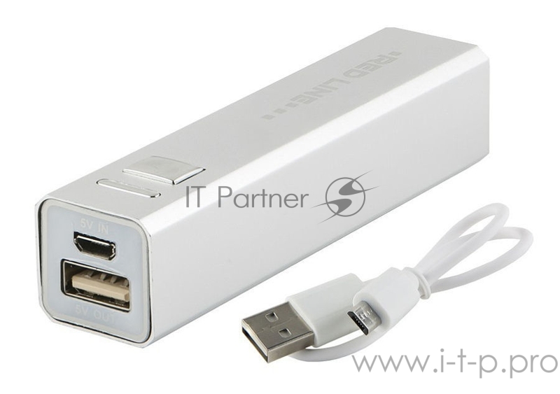 Мобильный аккумулятор Redline R-2600 2600mAh 1A серебристый