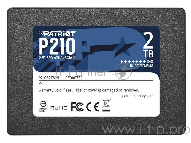 Накопитель SSD Patriot SATA III 2Tb P210S2TB25 P210 2.5