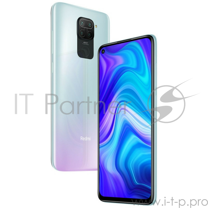 Смартфон Xiaomi Redmi Note 9 64Gb 3Gb белый моноблок 3G 4G 2Sim 6.53 1080x2340 Android 10 48Mpix 802.11 a/b/g/n/ac NFC GPS GSM900/1800 GSM1900 MP3 A-GPS microSD