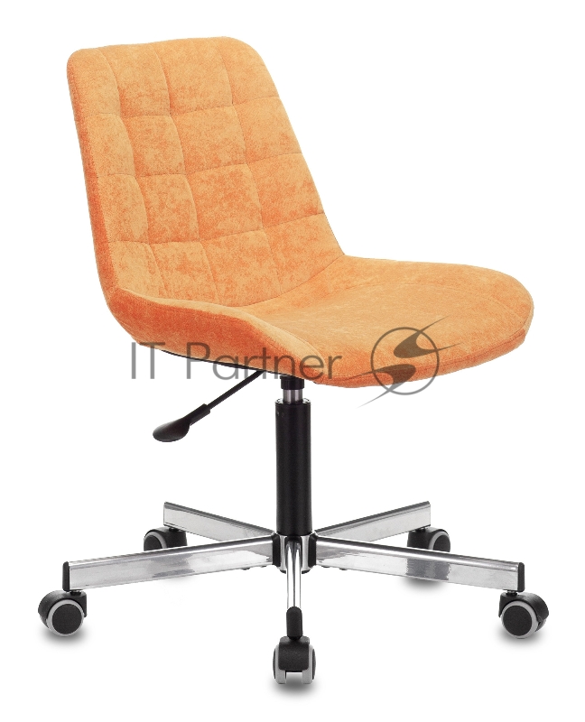 Кресло Бюрократ CH-350M/VELV72 без подлокотников оранжевый Velvet 72 крестовина металл