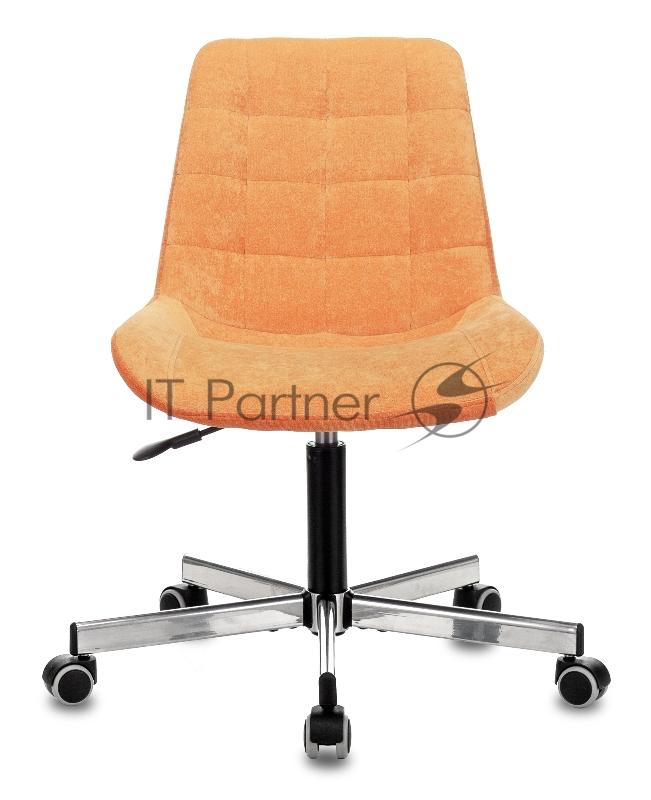 Кресло Бюрократ CH-350M/VELV72 без подлокотников оранжевый Velvet 72 крестовина металл