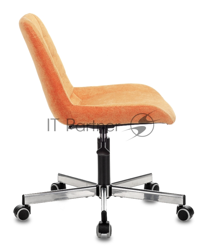 Кресло Бюрократ CH-350M/VELV72 без подлокотников оранжевый Velvet 72 крестовина металл