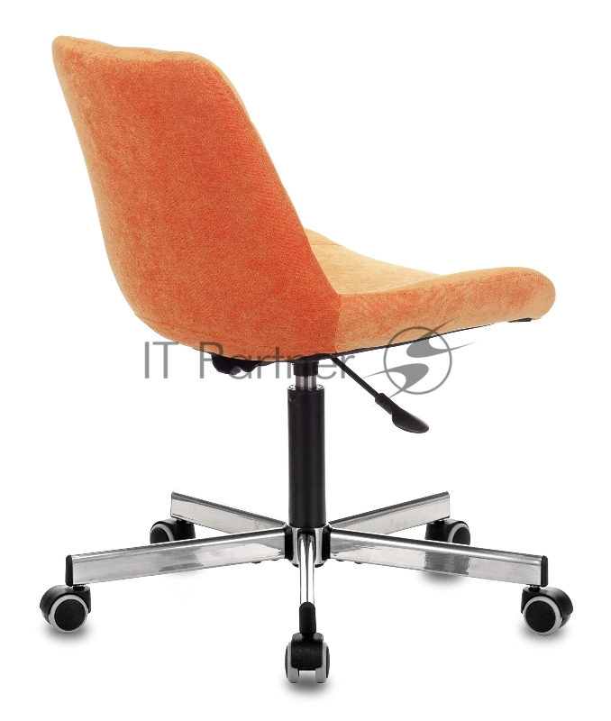 Кресло Бюрократ CH-350M/VELV72 без подлокотников оранжевый Velvet 72 крестовина металл