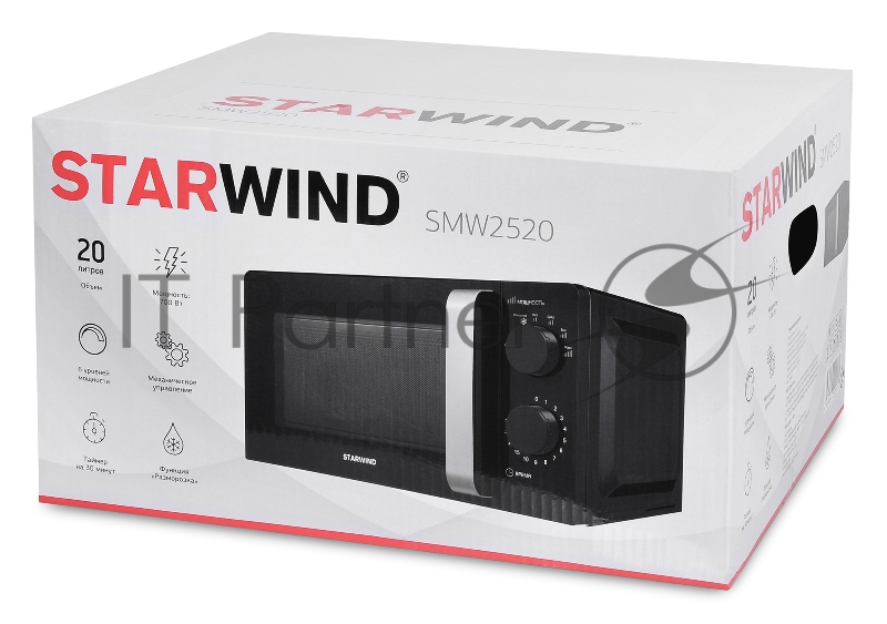 Микроволновая Печь Starwind SMW2520 20л. 700Вт черный/серебристый