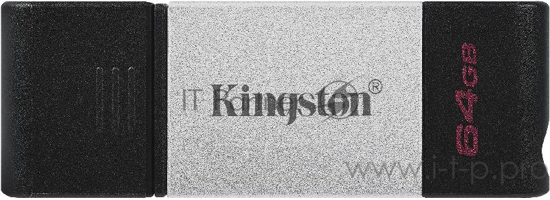 Накопитель KINGSTON DT80 64GB Flash USB 3.2 Gen 1, USB-C Storage