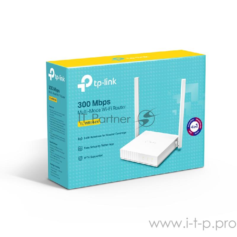 Роутер беспроводной TP-Link TL-WR844N N300 10/100BASE-TX белый