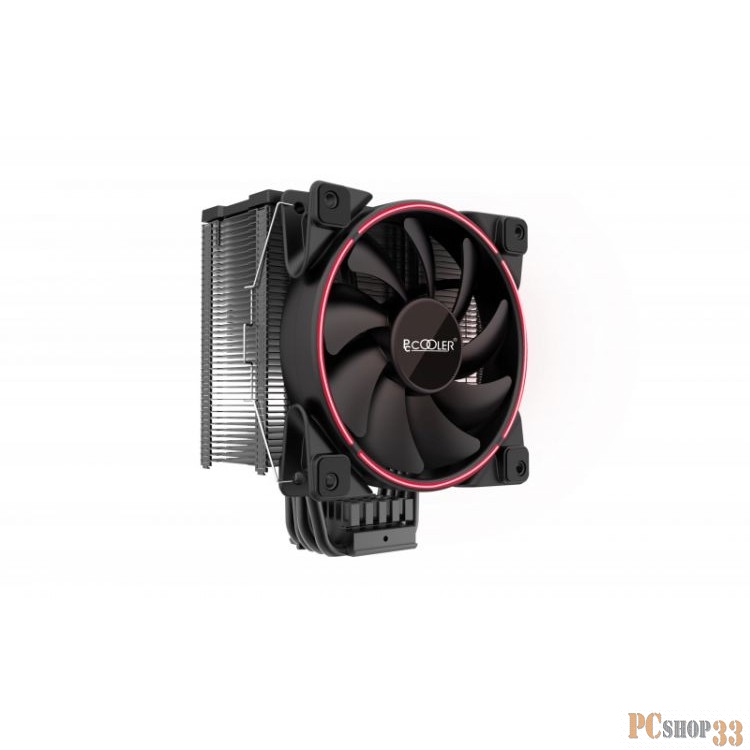 Кулер PCCooler GI-X6R V2 S775/115X/20XX/AM2/AM3/AM4 (24 шт/кор, TDP 160W, вент-р 120мм с PWM, Red LED FAN, 5 тепловых трубок 6мм, 1000-1800RPM, 26.5dBa)
