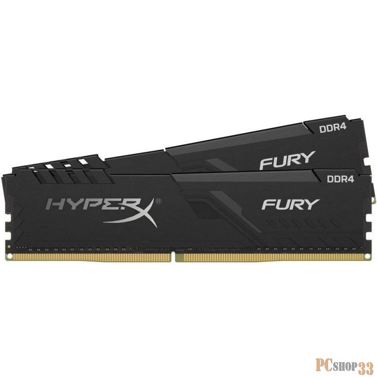 Модуль памяти DDR 4 DIMM 32Gb PC19200, 2400Mhz, Kingston HyperX FURY Black CL15 (Kit of 2) (HX424C15FB4K2/32) (retail)