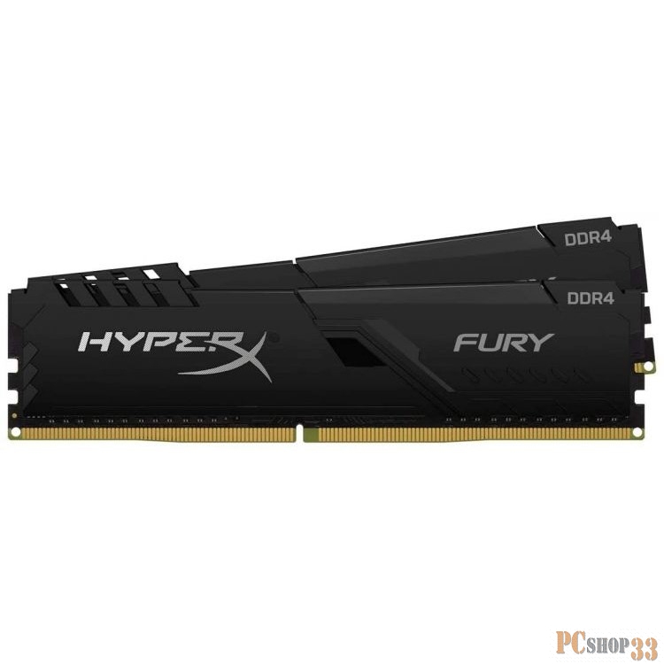 Модуль памяти DDR 4 DIMM 32Gb PC25600, 3200Mhz, Kingston HyperX FURY Black CL16 (Kit of 2) (HX432C16FB4K2/32) (retail)