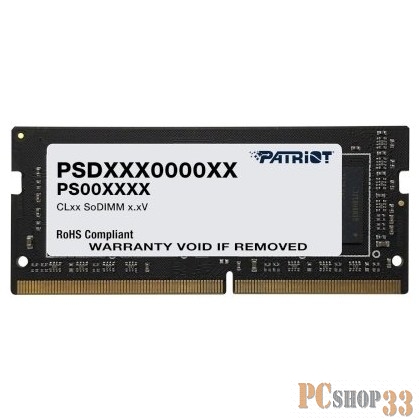 Модуль памяти SO-DIMM DDR 4 DIMM 16Gb PC25600, 3200Mhz, PATRIOT Signature (PSD416G320081S) (retail)